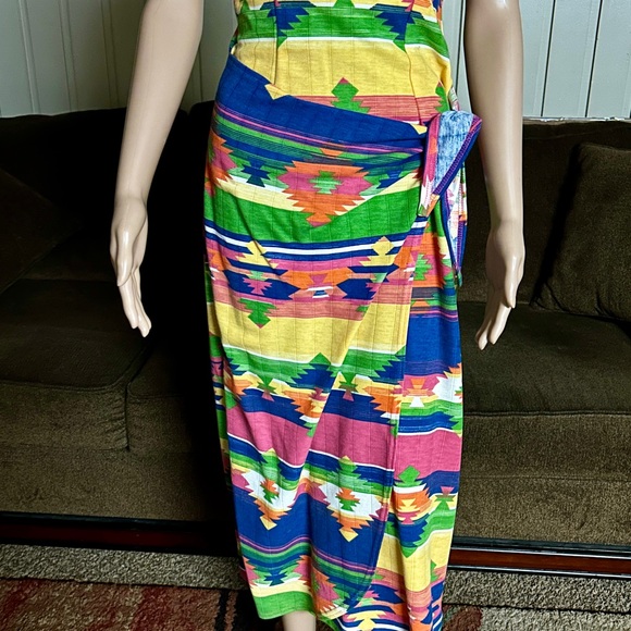 Affinity by Margo’s • Vintage • USA • Medium • Multi-Colors • Aztec • Dress - Picture 5 of 16